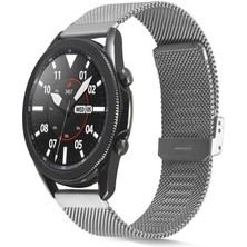 Nezih Case Huawei Watch 3 / Watch 3 Pro Uyumlu Çelik Tel Örgü Tasarım Hasır Metal Kordon 46MM