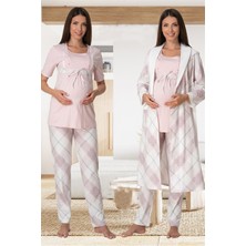 Effort Effortt Pudra Sabahlıklı Lohusa Pijama Takımı