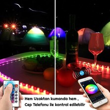 Exeo Wifi Rgb 3 Çipli Şerit LED Işık Silikonlu Su Geçirmez 10 M