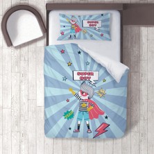 instababyrooms Dijital Baskılı 160CM x 220CM Çocuk Odası Çarşafsız Nevresim Takımı Model 272