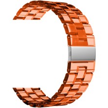AktarMobile Samsung Galaxy Watch 46 mm Uyumlu Kordon Renkli Şeffaf Kayış Plastik Kordonturuncu