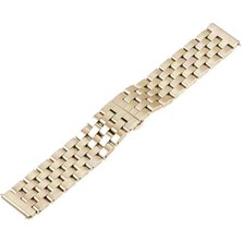 AktarMobile Samsung Gear S2 Uyumlu Metal Kordon Paslanmaz Çelik Kayış Premiumgold