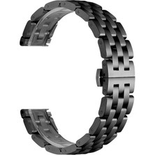 AktarMobile Samsung Galaxy Watch 3 41 mm Uyumlu Metal Kordon Paslanmaz Çelik Kayış Premiumsiyah