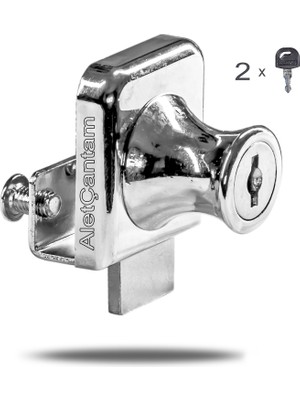 407 Dolap Kilidi Cam Kapak Kilit ( Tek Kapak )