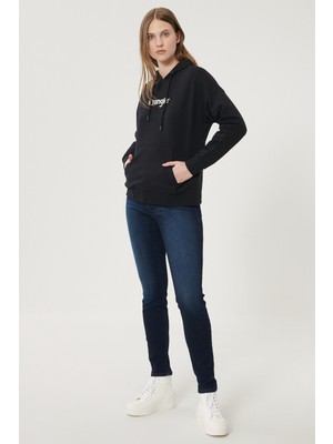 WRANGLER Kadın Koyu Mavi Skinny Fit Denim Esnek Jean Kot Pantolon