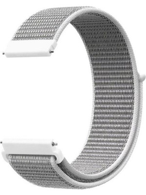 Case Street Fossil Gen 6 Kordon Cırtcırt Kumaş Ayarlanabilir Beyaz