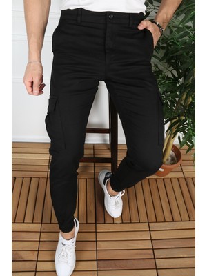 Seha Sportswear Erkek Likralı Slim Fit Kargo Pantolon