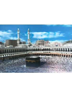 Skygo 5D Elmas Boyama Ekstra Çözünürlüğe Sahip Kabe Resmi Mekke Tablosu 40x60 cm