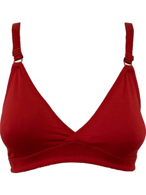 Aycı Kırmızı Penye Sporcu Sütyeni - 70B