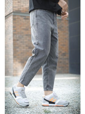 Oksit Hendrick Greco Boy Friend Jean Pantolon Erkekler İçin Rahat Kesim Gri Renk