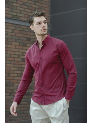 Oksit Abram Oxford Extra Slim Fit Erkek Gömlek