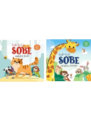Sincap Kitap Bak-Bul Sobe Meraklı Kedi - Oyuncu Zürafa 2 Kitap Set Ciltli