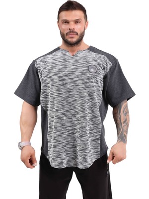 Big Sam Oversize Antrenman T-Shirt Parçalı Rag Top