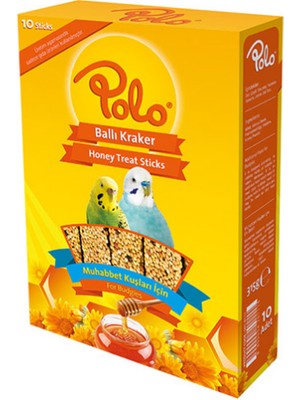 Polo Muhabbet Kuşu Krakeri Ballı 10'lu