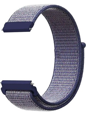 Case Street Fossil Sport  Watch 43MM Kordon Cırtcırt Kumaş Ayarlanabilir Lacivert