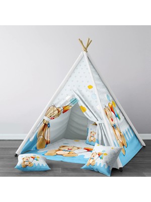 instababyrooms Dijital Baskılı Kızıldereli Çocuk Bebek Odası Oyun Çadırı Model: 038