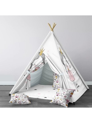 instababyrooms Dijital Baskılı Kızıldereli Çocuk Bebek Odası Oyun Çadırı Model: 083