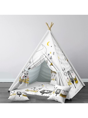 instababyrooms Dijital Baskılı Kızıldereli Çocuk Bebek Odası Oyun Çadırı Model: 1401