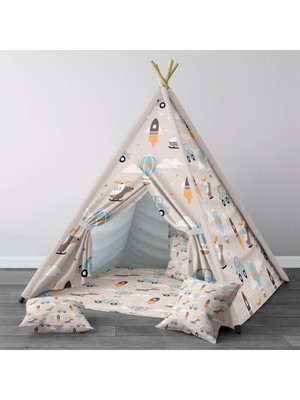 instababyrooms Dijital Baskılı Kızıldereli Çocuk Bebek Odası Oyun Çadırı Model: 1358