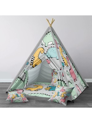 instababyrooms Dijital Baskılı Kızıldereli Çocuk Bebek Odası Oyun Çadırı Model: 1339