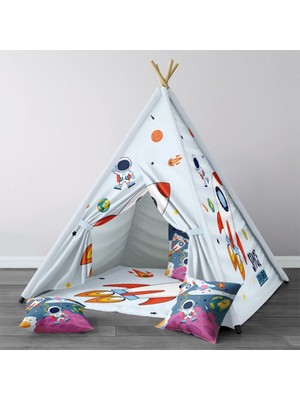 instababyrooms Dijital Baskılı Kızıldereli Çocuk Bebek Odası Oyun Çadırı Model: 113