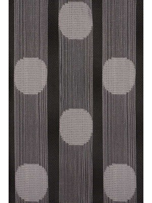 Akça Tekstil Puanlı Model Gri Renk İp Perde Hazır Düğmeleri Dikilmiş İp Perde 300 x 270 cm.