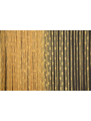 Akça Tekstil Küçük Puanlı Model Civciv Sarısı Renk İp Perde Hazır Düğmeleri Dikilmiş İp Perde 300 x 270 cm.