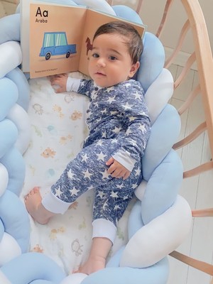 Bebek Lacivert Yıldızlı Tulum Unisex