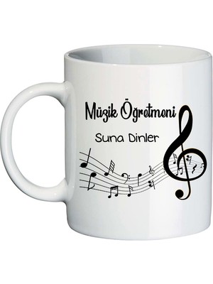 Biresimden Müzik Öğretmenine Öğretmenler Günü Hediyesi Isimli Kupa Bardak
