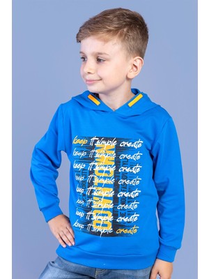 Toontoy Kids Toontoy Erkek Çocuk Kapüşonlu Baskılı Sweatshirt
