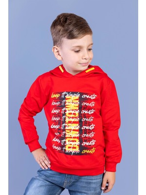 Toontoy Kids Toontoy Erkek Çocuk Kapüşonlu Baskılı Sweatshirt