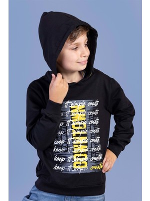 Toontoy Kids Toontoy Erkek Çocuk Kapüşonlu Baskılı Sweatshirt