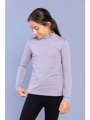 Toontoy Kids Toontoy Kız Çocuk Nakışlı Balıkçı Yaka Okul Tişörtü