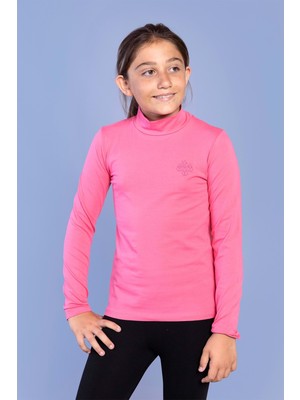 Toontoy Kids Toontoy Kız Çocuk Nakışlı Balıkçı Yaka Okul Tişörtü