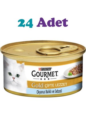 Gourmet Gold Okyanus Balikli Sebzeli Kedi Konservesi 85G