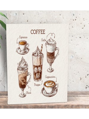 Bk Gift Coffee Tasarımlı Dekoratif Mini Kanvas Tablo 15 x 20 Cm-25