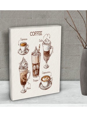 Bk Gift Coffee Tasarımlı Dekoratif Mini Kanvas Tablo 15 x 20 Cm-25