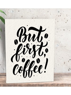 Bk Gift Coffee Tasarımlı Dekoratif Mini Kanvas Tablo 15 x 20 Cm-46