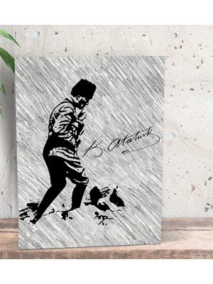 Bk Gift Atatürk Temalı Dekoratif Mini Kanvas Tablo 15 x 20 Cm-38