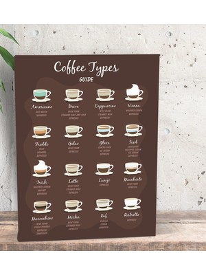 Bk Gift Coffe Tasarımlı Dekoratif Mini Kanvas Tablo 15 x 20 Cm-19