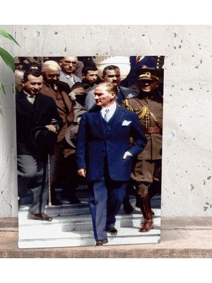 Bk Gift Atatürk Temalı Dekoratif Mini Kanvas Tablo 15 x 20 Cm-28