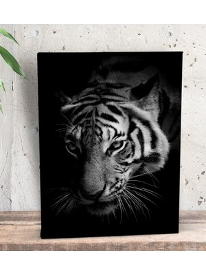 Bk Gift Kaplan Tasarımlı Dekoratif Mini Kanvas Tablo 15 x 20 Cm-1