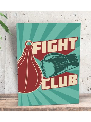 Bk Gift Fight Club Tasarımlı Dekoratif Mini Kanvas Tablo 15 x 20 Cm-1