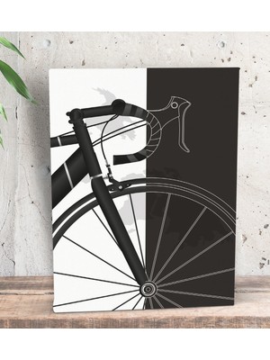 Bk Gift Bisiklet Tasarımlı Dekoratif Mini Kanvas Tablo 15 x 20 Cm-1
