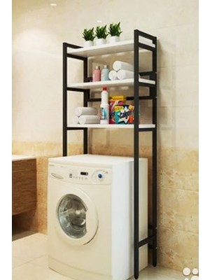 Maysa45 70 x 160 x 30 Algın Çamaşır Makinesi Üstü Düzenleyici Raf Beyaz