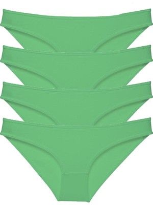 Royaleks 4 Adet Süper Eko Set Likralı Kadın Slip Külot Yeşil