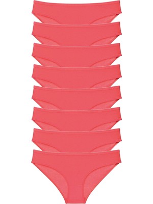 Royaleks 8 Adet Süper Eko Set Likralı Kadın Slip Külot Fuşya
