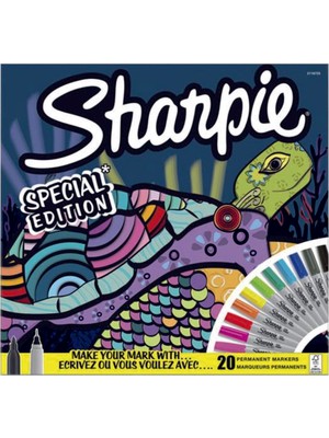 Sharpie Fine Permanent Markör 20 Renk Kaplumbağa
