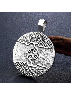 Chavin Viking Etnik Vintage Tılsım Hayat Ağacı Çelik Kolye Ds72