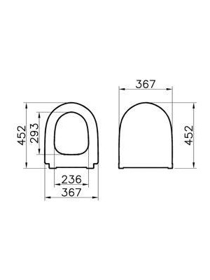 VitrA Sento Soft Slim Klozet Kapağı Mat Siyah